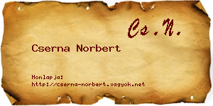 Cserna Norbert névjegykártya
